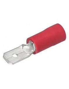 Terminal faston macho PVC preaislado rojo 4,8MM - 1