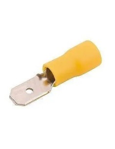 Terminal faston macho PVC preaislado amarillo 6,3MM - 1