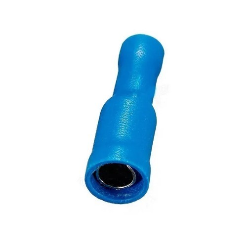 Terminal faston hembra cilíndrico PVC azul 4MM - 3