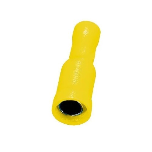 Terminal faston hembra cilíndrico PVC amarillo 5MM - 4
