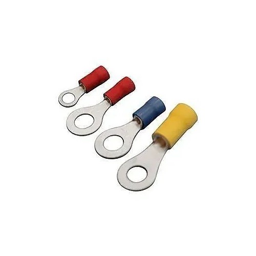 Terminal redondo preaislado amarillo  de diámetro de 3,2mm - 2