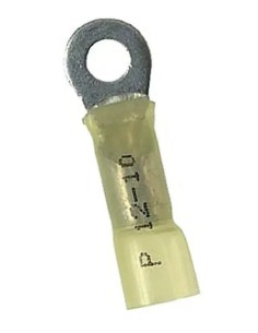 Terminal preaislado redondo amarillo de 6,4mm con aislante termoretráctil - 2