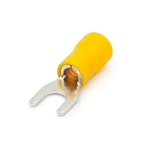 Terminal de horquilla preaislado amarillo de diámetro interior 3,7MM  - 1