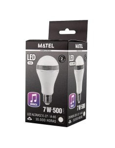 Bombilla LED estándar E27 7W altavoz (Fría, Cálida, Neutra) - 1 2