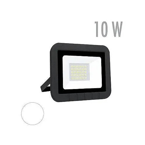 Proyector LED plano negro 10W.Fría - 1