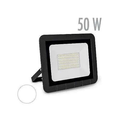 Proyector LED Matel plano negro 50W IP65 (Fría y Cálida) - 1 Proyector LED Matel plano negro 50W IP65 (Fría y Cálida) - 1