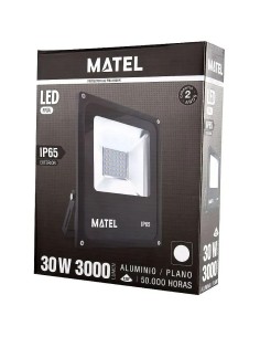 Proyector LED Matel negro 30W IP65 Fría - 1 2
