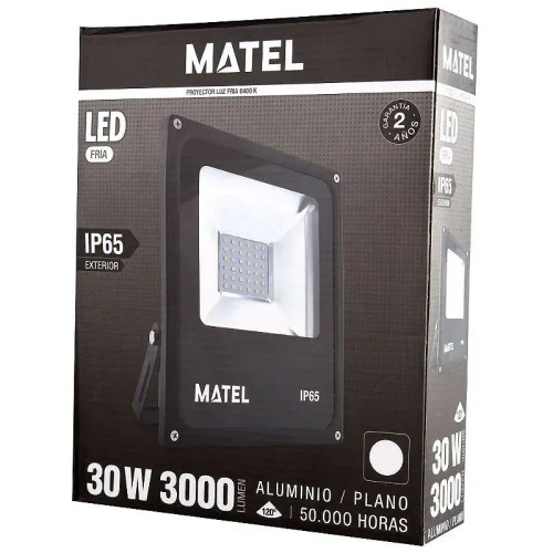 Proyector LED Matel negro 30W IP65 Fría - 2