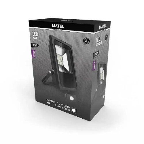 Proyector LED con sensor negro Matel 30W (Fría y Cálida) - 2 Proyector LED con sensor negro Matel 30W (Fría y Cálida) - 2