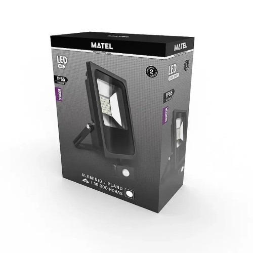 Proyector LED con sensor negro Matel 70W Fría - 3