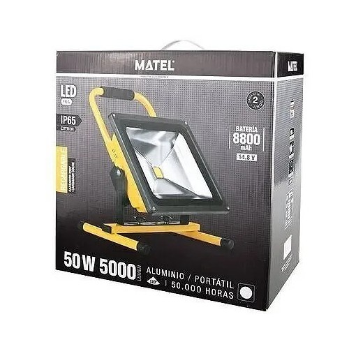 Proyector LED Matel recargable 50W 8800MAH IP65 Fría - 3 Proyector LED Matel recargable 50W 8800MAH IP65 Fría - 3