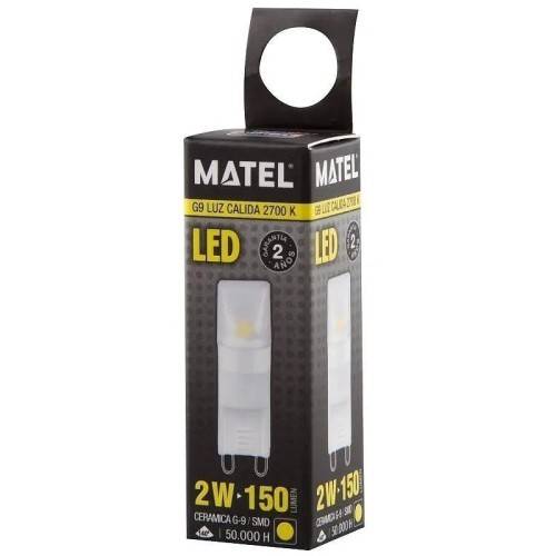 Bombilla LED Matel G9 230V 2W Cálida - 2 Bombilla LED Matel G9 230V 2W Cálida - 2