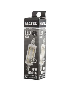 Bombilla LED matel lineal 360º 78mm 6W (Fría, Cálida) - 1 2