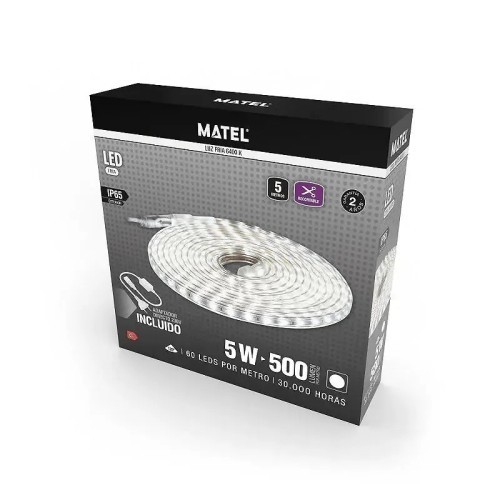 Tira LED Matel 230V 5 metros 5W IP65 Fría - 3 Tira LED Matel 230V 5 metros 5W IP65 Fría - 3