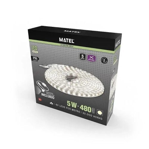 Tira LED Matel 230V 5 metros 5W IP65 Neutra - 2