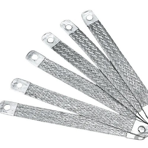 Cable de masa plano trenzado con terminal 500 mm - 1