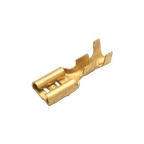 Terminal de laton faston hembra de 6,3 mm para cables 0,5 - 1 mm2 - 1