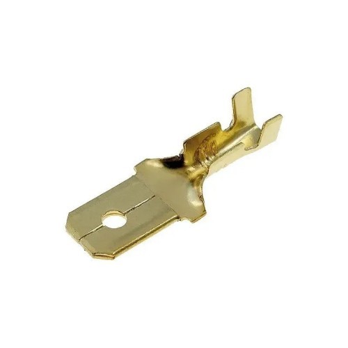 Terminal latón faston macho de 4,8mm para cables 0,5 - 1mm2 - 1