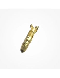 Terminal de latón cilíndrico macho de 4 mm para cables 0,5 - 1mm2 - 2
