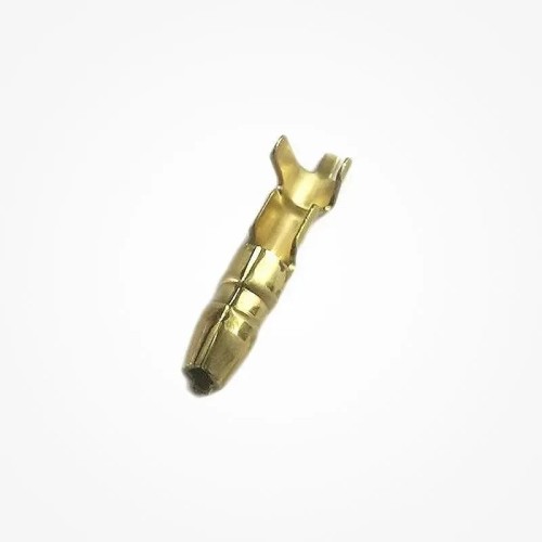 Terminal de latón cilíndrico macho de 4 mm para cables 0,5 - 1mm2 - 2