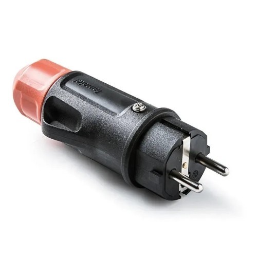 Clavija móvil negra T.T 16A 250V negro con prensaestopa Famatel 1165 - 1