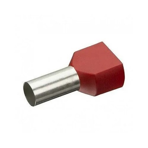 PUNTERA DOBLE AISLADA 10MM ROJA - 2