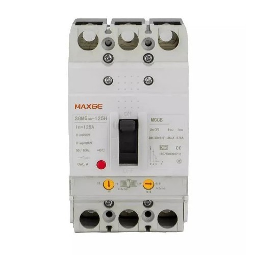 Interruptor en caja moldeada ajuste térmico y magnético 3P 63A 36kA - 1 Interruptor en caja moldeada ajuste térmico y magnético 3P 63A 36kA - 1