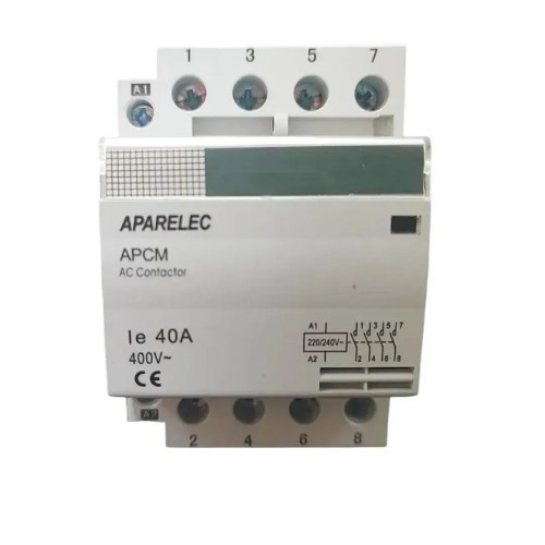 Contactor modular 40A 4NO 3 Módulos - Aparelec - 1