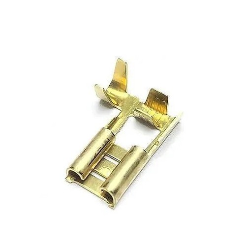 Terminal laton hembra de bandera de 6,3 mm de ancho - 1