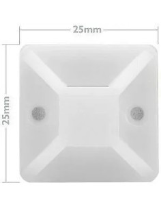 Base adhesiva 19x19 mm blanca - 2