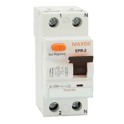 Interruptor diferencial residencial 1P+N 30mA 6kA 40A clase AC - Maxge - 1