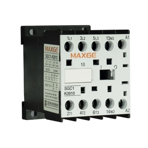 Minicontactor 4 Polos (NO) 4KW - 9A 230V AC - Maxge - 2 Minicontactor 4 Polos (NO) 4KW - 9A 230V AC - Maxge - 2