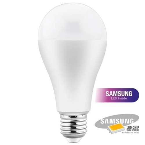 Bombilla LED chip samsung estándar Matel E27 18W (Fría, Cálida, Neutra) - 1