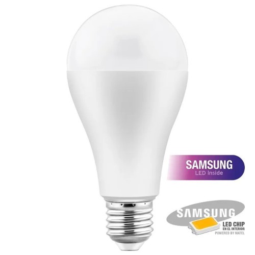 Bombilla LED chip samsung estándar Matel E27 20W (Fría, Cálida, Neutra) - 1