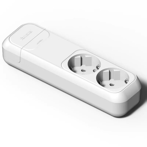 Base múltiple 2 tomas TT sin cable blanca 16A 250V Famatel 2502 - 1