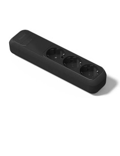 Regleta 3 tomas TT sin cable negra 16A 250V de Famatel 2503N - 1