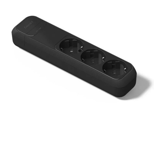 Regleta 3 tomas TT sin cable negra 16A 250V de Famatel 2503N - 1