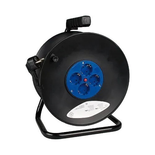 Enrollacable 50m 3x1,5mm con 4 tomas bipolares Solera 7427/2 - 1