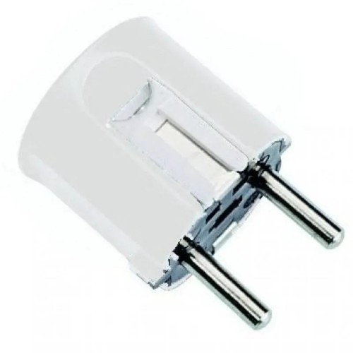Clavija bipolar schuko blanca 16A PP/PA con T.T lateral Fenoplástica - 1