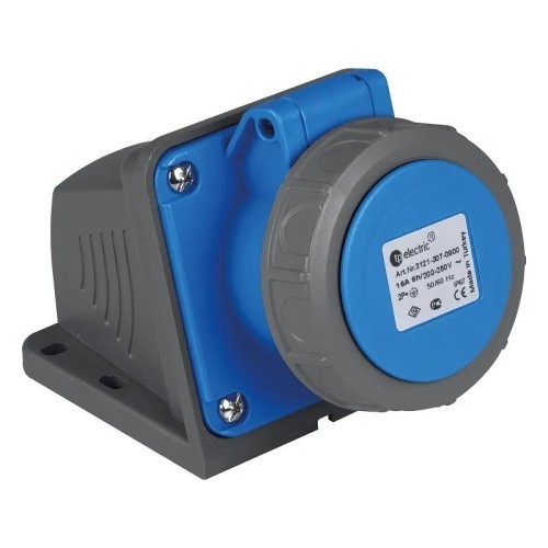 Base mural 2 Polos + Tierra de 16A  200/250V IP67