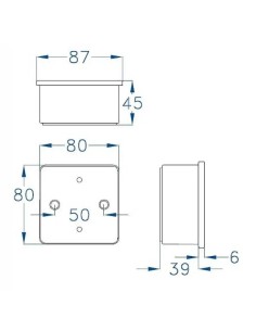 Caja estanca eléctrica 83x83x43mm IP44 Fenoplástica - 1 2