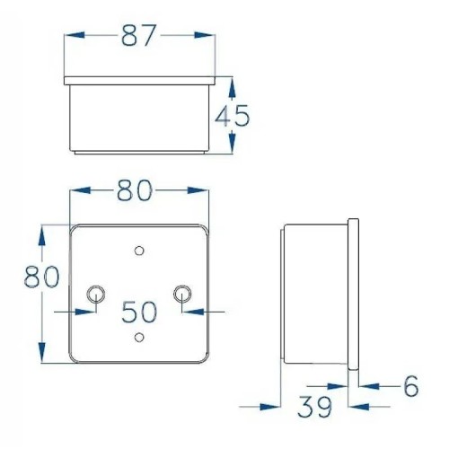 Caja estanca eléctrica 83x83x43mm IP44 Fenoplástica - 2