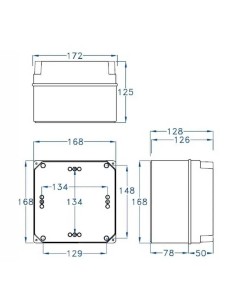 Caja eléctrica IP65 170x170x128 mm Fenoplástica - 1 2