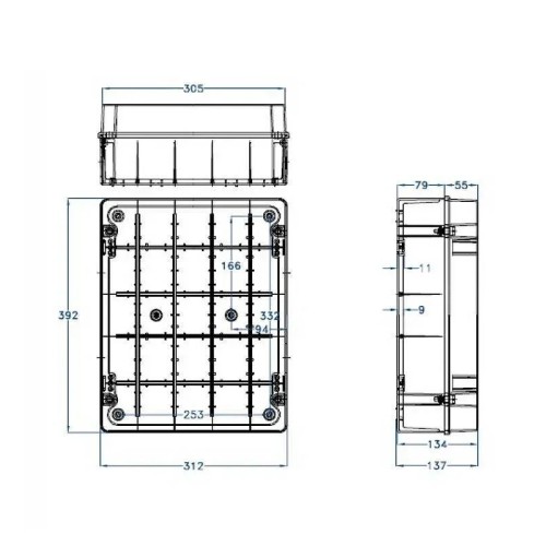 Caja estanca eléctrica IP65 380x300x120 Fenoplástica - 2