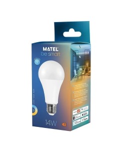 Bombilla LED Smart wifi A65 estándar regulable E27 14W CCT - 1 2