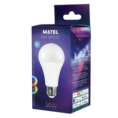 Bombilla LED Smart WiFi Matel estándar E27 14W RGB - 2