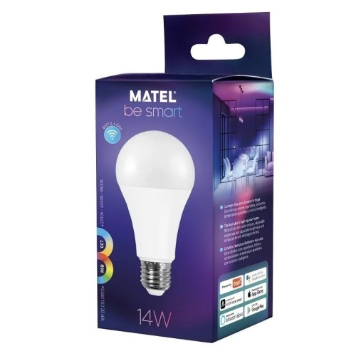 Bombilla LED Smart WiFi Matel estándar E27 14W RGB - 2 Bombilla LED Smart WiFi Matel estándar E27 14W RGB - 2