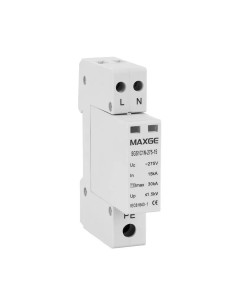 Protector de sobretensiones transitorias 1P+N Clase II 30kA 15kA 1,5kV - 1