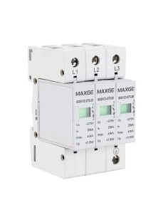 Protector de sobretensiones transitorias 3P Clase II 40kA 20kA 1,6kV
