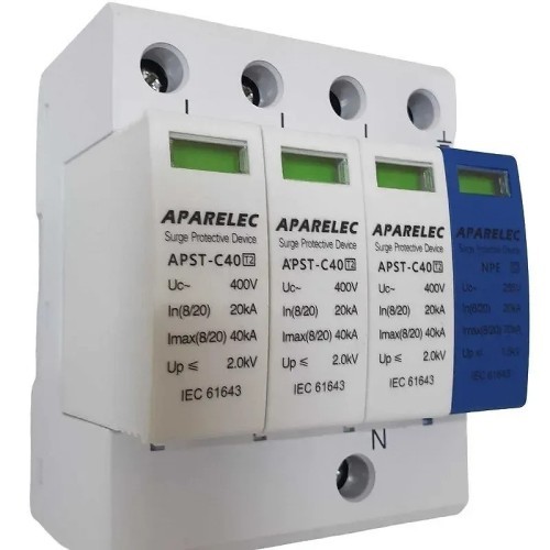 Protector de sobretensiones transitorias 3P+N+T 4 módulos 40kA 415V - 2 Protector de sobretensiones transitorias 3P+N+T 4 módulos 40kA 415V - 2